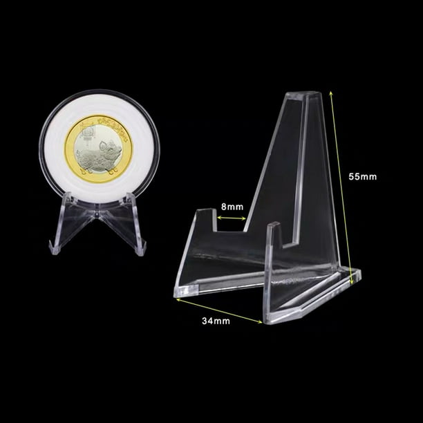 Acrylic Display Stand Clear Plastic Easels Stable Plates Stand Coins