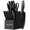 Black, variant on HENKELIVING Knife Set, 13PC Kitchen Knife, German Stainless Steel Knives with Sharpener, Ergonomic Handles, Dishwasher Safe, Perfect Housewarming Gift, Black