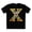 Black, variant on Letter Shirt, Shirt with Letters, Tee Shirt with Gold Letters