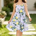 thumbnail image 5 of Grblisyd Girls Dress Casual Square Neck Sleeveless A‑Line Dresses Cute Floral Print Sundress 4-13 Years, 5 of 5