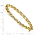 thumbnail image 2 of Auriga Fine Jewelry 14K Yellow Gold Weaved Hinged Bangle 7 inch for Women, 2 of 4