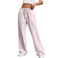thumbnail image 2 of ATENAR Womens Pants Summer Stretchy Pants Solid Color Pant Pink S, 2 of 9