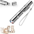 thumbnail image 1 of Juguete interactivo con puntero LED para gatos y perros, recargable por USB, 7 en 1 y 5 modos, con luz LED, dispositivo de entrenamiento para mascotas, plateado., 1 of 5
