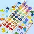 thumbnail image 1 of Rompecabezas de números de madera Tablero de juego Juego de matemáticas Juguetes de aprendi MABOTO Rompecabezas de números, 1 of 7