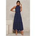 thumbnail image 4 of Women's Halterneck Sleeveless Summer Floral Print Flowy A Line Maxi Dress, 4 of 5