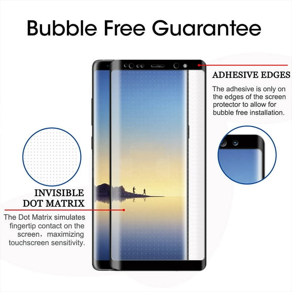Samsung Galaxy Note 8 5D Curved Tempered Glass Screen Protector