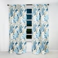 thumbnail image 2 of Designart "Neutral Tones Of The Coastal Tropics" Tropical Blackout Curtain Single Panel, 2 of 4