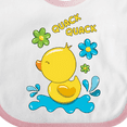 thumbnail image 4 of Inktastic Quack Quack Cute Duckling with Flowers Boys or Girls Baby Bib, 4 of 4