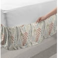 thumbnail image 2 of Leaves Bed Skirt, Illustration of Woodland Foliage Simplistic Nature Elements Pastel Colored Pattern, Elastic Bedskirt Dust Ruffle Wrap Around for Bedding Decor, 4 Sizes, Multicolor, by Ambesonne, 2 of 2