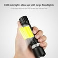 thumbnail image 4 of YUVA 200 Lumens LED Flashlight, 4 Modes (High/Low/Medium/Strobe), Zoomable, IPX6 Waterproof, Aluminum Alloy, USB Rechargeable, 1600mAh Battery, for Outdoor Camping Emergency, 4 of 9