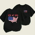 thumbnail image 2 of Taqqpue Baby Boys Girls 4th of July Shirt American Flag T-Shirts for Kids Toddler Cotton Summer Short Sleeve Crewneck Tops Patriotic Tee Tops Independence Day Outfit 1-12 Years, 2 of 3