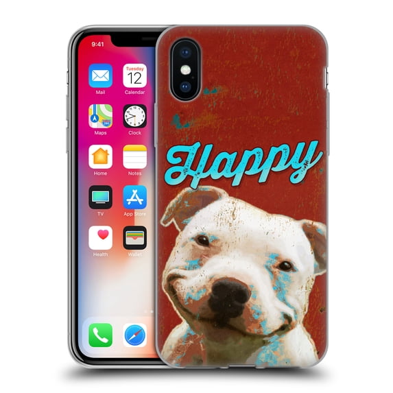 Head Case Designs Officially Licensed Duirwaigh Animals Pitbull Dog Soft Gel Case Compatible with Apple iPhone X / iPhone XS