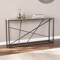 thumbnail image 2 of Maklaine Transitional 52" Faux Stone Top Console Table in Gray and Tan, 2 of 7
