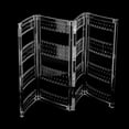 thumbnail image 4 of Soporte plegable para joyería de 4 paneles, soporte de exhibición para pendientes, organizador de almacenamiento de pendientes (transparente), 4 of 5