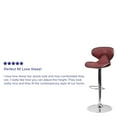thumbnail image 5 of Flash Furniture Contemporary Cozy Mid-Back Burgundy Vinyl Adjustable Height Barstool with Chrome Base, 5 of 13