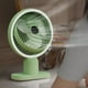 thumbnail image 4 of Mini ventilador de escritorio con luz LED, recargable por USB, tres velocidades ajustables para uso en el hogar y la oficina, ventilador de circulación portátil con batería de 1800 mAh para refrigera, 4 of 6