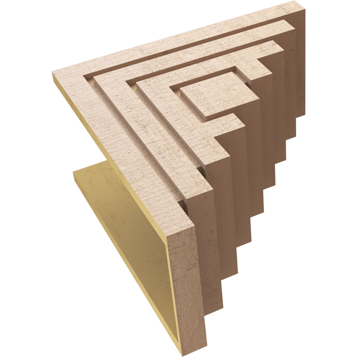 11"W x 22"D x 22"H Classic Landon Rough Cedar Woodgrain TimberThane Corbel, Primed Tan