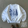 thumbnail image 6 of Vintage Botanical Flowers Sweatshirt | Minimal Nature Art Pullover, 6 of 8