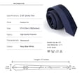 thumbnail image 3 of Yongchuantie Men's Ties Navy Blue White Polka Dot Ties for Men 2.36 Inches Slim Neckties + Gift Box, 3 of 7