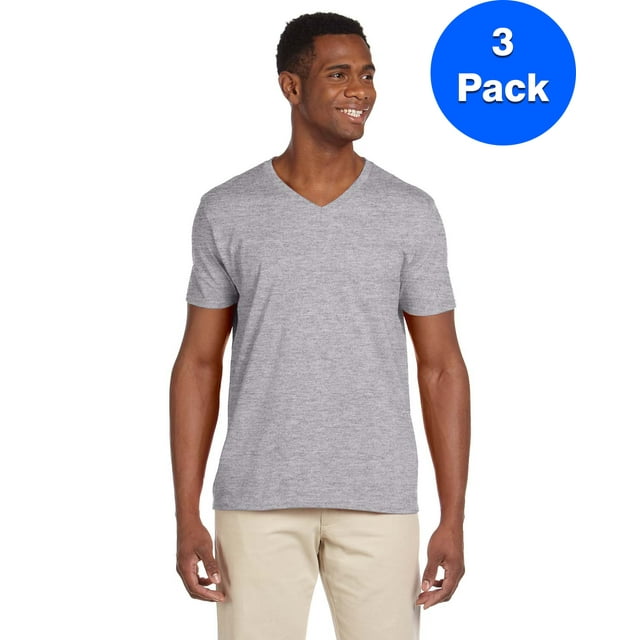 Gildan T-Shirt à Col en V Softstyle pour Hommes - G64V (Lot de 3)