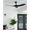 thumbnail image 5 of 52 inch Propeller Ceiling Fan with Remote Control (3-Blade)-Brushed Steel Finish-Koa Blade Color Bailey Street Home 96-Bel-2884857, 5 of 10