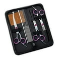 thumbnail image 6 of 6-in-1 Professional Pet Grooming Scissors Set (Safe Rounded Tips/Stainless Steel/Thinning Scissors) - Suitable for Dogs and Cats - Pink, 6 of 7
