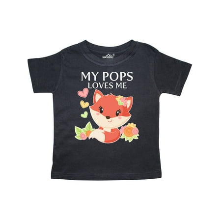 

Inktastic My Pops Loves Me- little fox Gift Toddler Boy or Toddler Girl T-Shirt