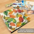 thumbnail image 4 of FORMRS 3 Ring Photo Album 4"x6" Self Adhesive Large Capacity PU Leather Cover, Beige Leaves, 4 of 8