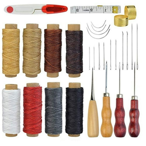 WORGEOUS Leather Hand Stitched Kit Hand Sewing Leather Tool Set for Leather Crafts Making