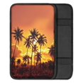 thumbnail image 2 of Renewold Hawaiian Palm Tree Orange Auto Center Console Cover Pad for Most Vehicle SUV Soft Comfortable Armrest Mat Cushion Car Accessories Protector, 2 of 6
