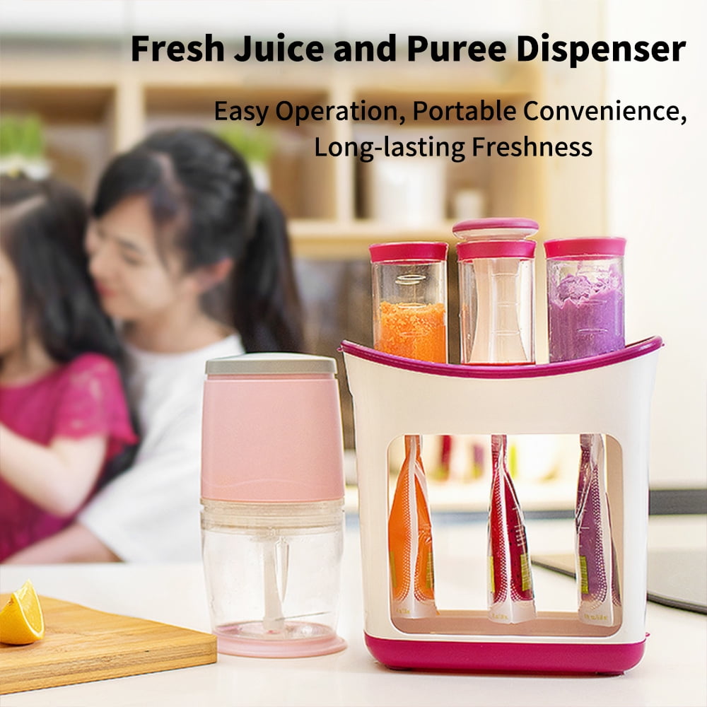 Extruder,Containers Station Puree Pouches Maker And Toddlers Free Babies Toddlers Puree Pouches Babies And Toddlers Pouches Baby Reusable Pouches 10 Disposable Station Reusable Free With 10