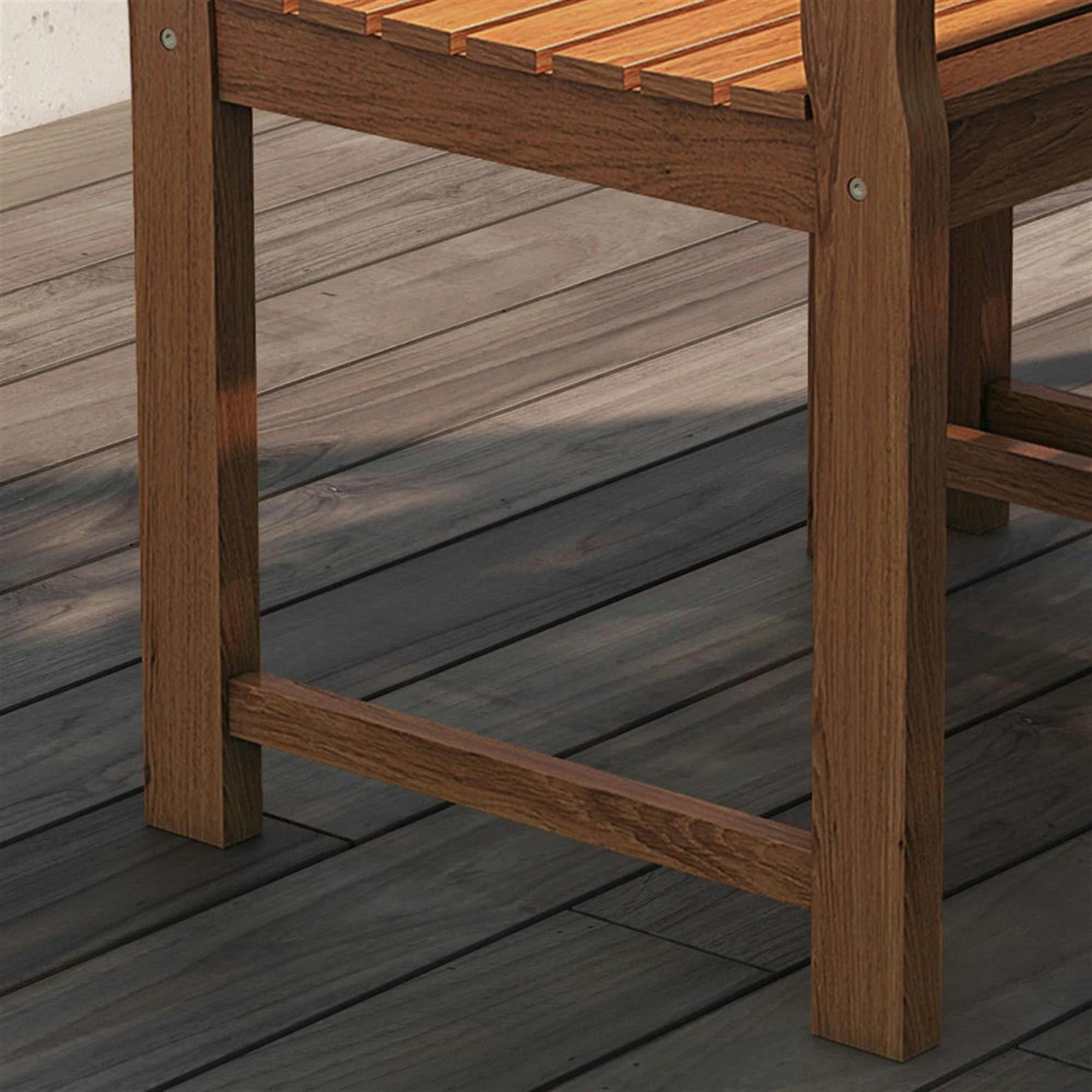 Demi Bonn 5-Piece Teak Outdoor Dining Set, All-Weather Wood Table & Chairs for Backyard, Garden, Poolside, Deck, Brown