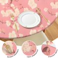 thumbnail image 4 of Pioneer Flower Floral Print Pattern Round Fitted Tablecloth with Elastic Edge,Dining Table Cover Waterproof,Outdoor Round Tablecloth for Camping,Dining,Indoor and Outdoor, 4 of 7