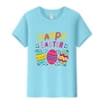 thumbnail image 5 of Outfmvch Chemises de Pâques pour Femmes, Chandails en Molleton à Col Rond pour Femmes, Chemises à Manches Courtes pour Femmes, Hauts de Sortie pour Femmes, T-Shirt à Manches Courtes Col Rond Œuf de Pâques, T-Shirts Graphiques pour Femmes Bleu Ciel 1 3TG, 5 of 5