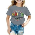 thumbnail image 1 of Mauve T-Shirt à Manches Longues pour Filles, Graphique, Manches Courtes, Col Rond, Confortable pour Garçons et Filles 11, 1 of 4