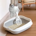 thumbnail image 3 of New Cat Litter Box Portable Bedpan Removable Semi Closed Kitty Litter Pan Potty Toilet for Rabbit Medium Large Cats Small Animals, 3 of 8