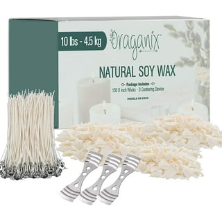 Hearth & Harbor Soy Candle Making Kit - Bulk Supply Kit - 128 Pieces -  Candle Wax for Candle Making - 10lbs Natural Soy Wax, Fragnance Oil, Cotton