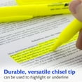 thumbnail image 3 of BAZIC Neon Yellow Highlighter Chisel Tip Unscented Marker (5/Pack), 24-Packs, 3 of 7
