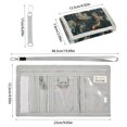 thumbnail image 3 of JIALIOU Nylon Trifold Card Wallet with ID Window Zipper Pocket for Men Women Teen Fishes and Star, 3 of 7
