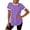 Purple, variant on Guluxicc Womens T Shirts Crew Neck Athletic T Shirts for Women Short Sleeve Tops with Contrast Trim for Running Sports and Gym