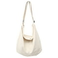 thumbnail image 4 of CATIEBYE Small Canvas Crossbody Bag Tote Shoulder Bag for Women White for Weekend Holiday 1Set 14.2X7.1X12.6in, 4 of 8