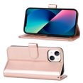 thumbnail image 6 of Dteck Case For iPhone 13,360 Protection Shockproof Magnetic Flip PU Leather Wallet with Wrist Strap Stand Cover.For iPhone 13,Rosegold, 6 of 6
