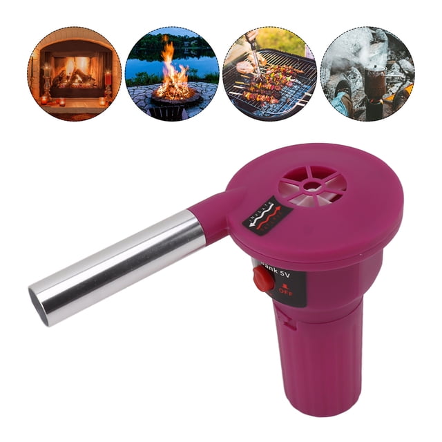Electric BBQ Cooking Fan, Compact BBQ Fan Blower Handheld ABS Aluminum Alloy with USB Cable for Camping