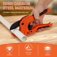 thumbnail image 2 of Tmwefusc Pipe and Tube Cutter Ratcheting Hose Cutter Professional Pipe Cutting Tool with 1.65inch Outside Diameter Cutting Capacity for Plastic PVC PPR CPVC Rubber PEX and PP Tubing and Piping, 2 of 10