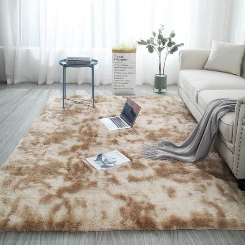 Solid Color Rugs Carpet Thicker Non-slip Mat Silky Fluffy Carpet Modern Home De 