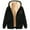 Black, variant on Oalirro Fleece Lined Coat for Women Zip Up Casual Winter Warm Overcoat Hooded Outwear Heart Print Jacket with Pockets