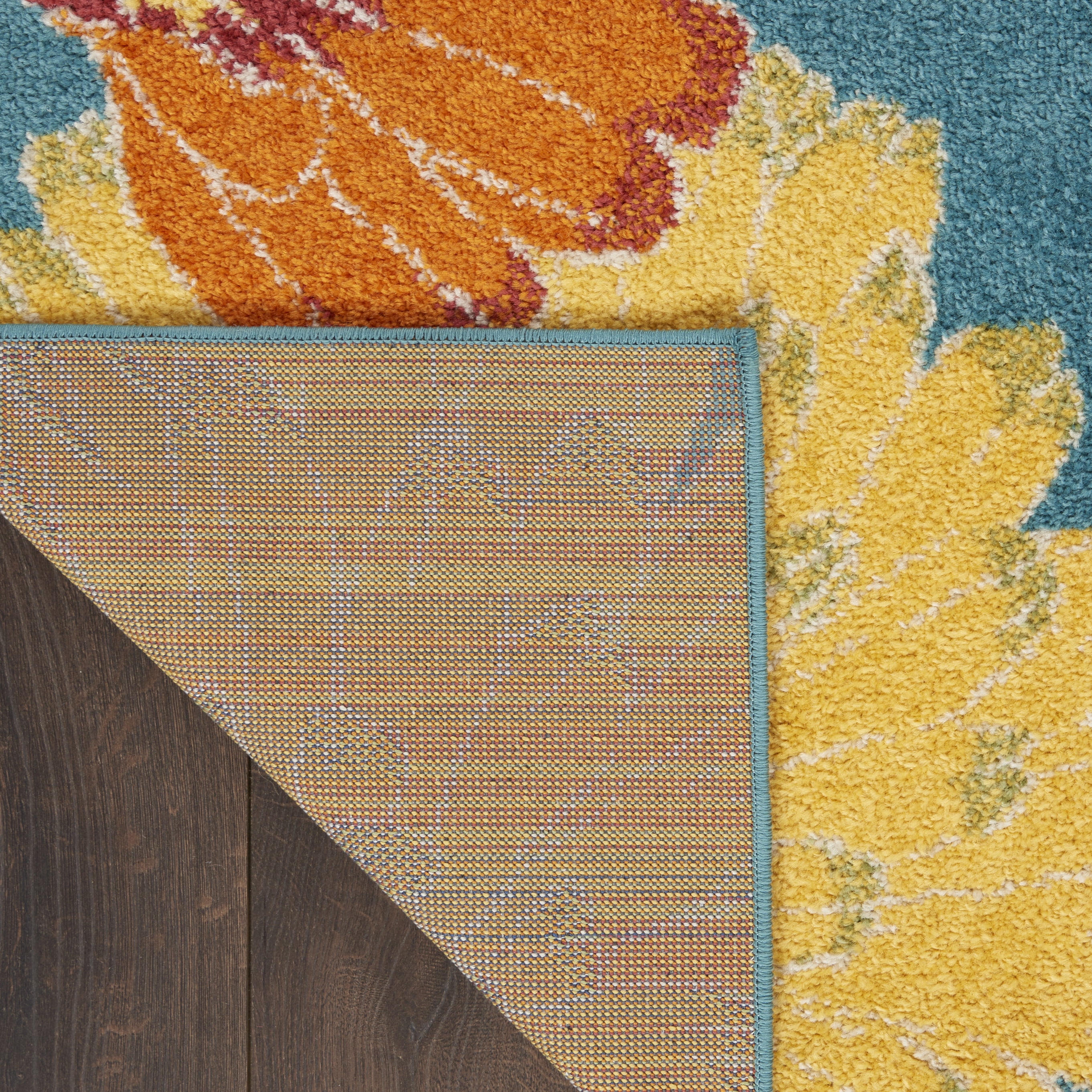 Nourison Allur Modern Floral Turquoise Multicolor 7'10" x 9'10" Area Rug, (8' x 10')