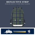 thumbnail image 5 of FORMRS Kids Backpack for School Unisex 17" Casual Bookbag Travel Daypack with Compartment Pockets, Green Yellow Plaid Pattern, 5 of 7