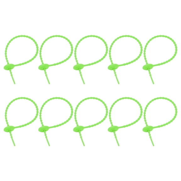 20Pack 9" Silicone Cable Ties, Reusable Zip Ties Wire Strips Organizer, Green