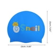 thumbnail image 4 of Unique Bargains 1 Pc Silicone Cartoon Snail Swim Cap Dark Blue, 4 of 6